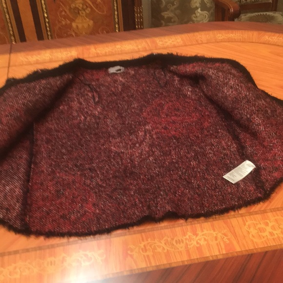 Urban Outfitters Floral Fuzzy Buttoned Hi-Low oversized Sweater Cardigan Sz.XS - Picture 12 of 14